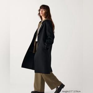 Double Face Chester Long Coat Black XS